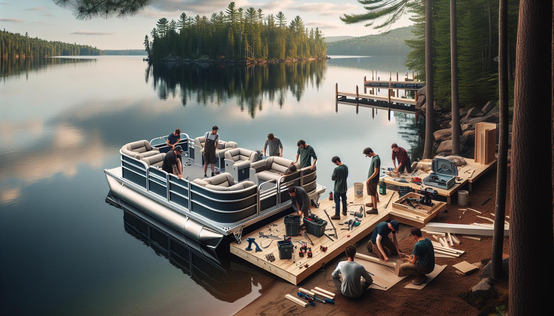 Pontoon Rack Building DIY Pontoon Boat Kits: Build Your Lake Cruiser » Craft-Chic.com