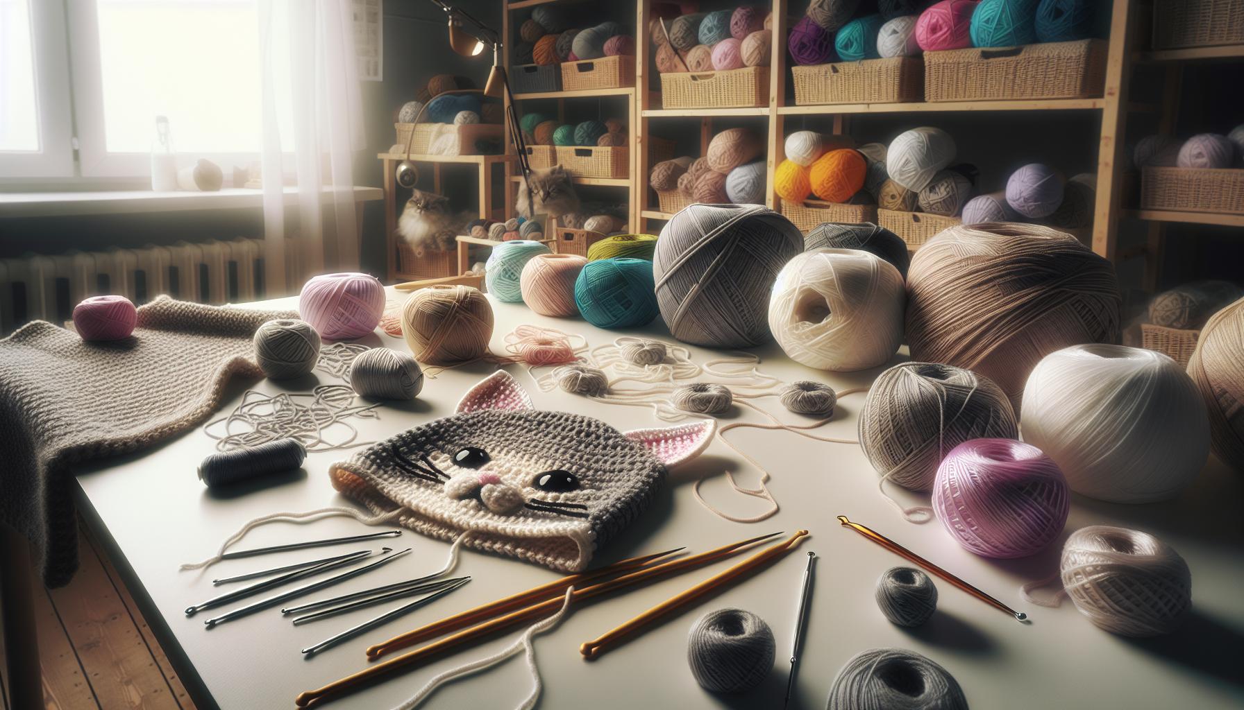 Choosing the Right Yarn and Hook for Your Cat Hat