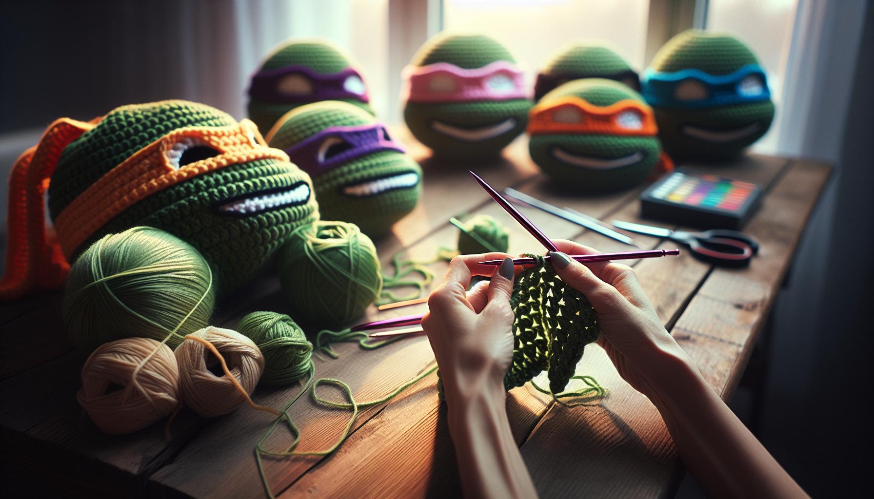 Free Crochet Pattern for TMNT Hat: Turtle Power Tutorial