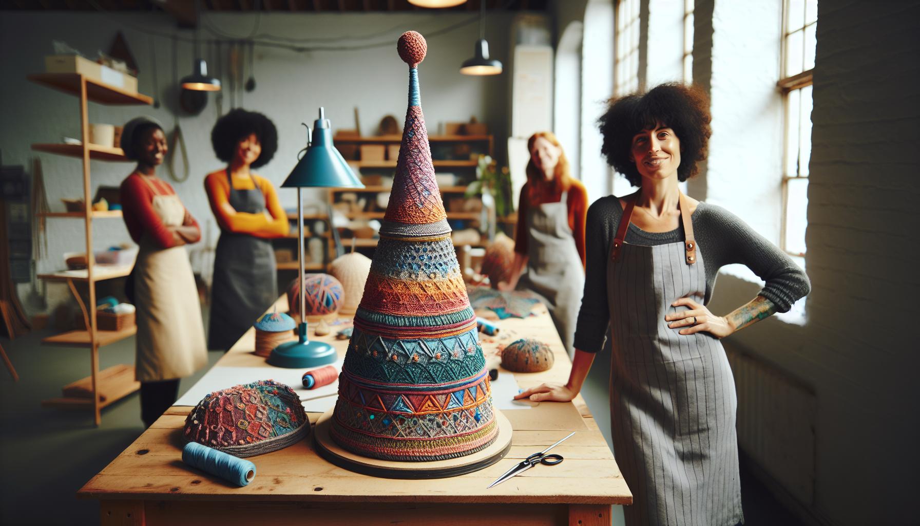 Showcasing Your Finished Cone Hat Creation